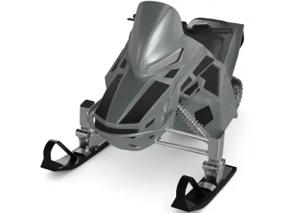 8 Wheel Snowmobile 3D model