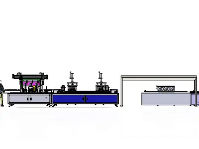 3D Model Design of Soft Pack Power Battery Assembly PACK Line 3D model
