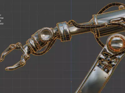 Robotic Arm Low Poly Low-poly 3D model