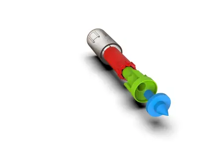 clicking pen mechanism 3D model