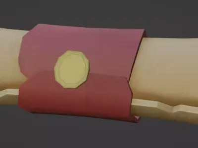 Stylized Scroll Low-poly 3D model