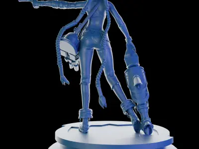 Jinx arcane 2 LEAGUE OF LEGENDS modelo imprecion 3D 3D print model
