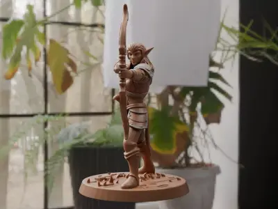 Elf Archer Miniature - 28mm Printable  3D model purchase
