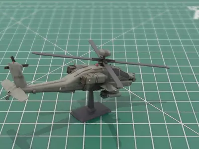 AH64D Apache Longbow Helicopter 3D Print Model 3D print model