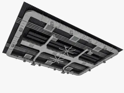 Ceiling Ventilation Pipes 2 3D model