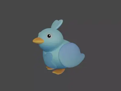 Bird Game Model 02 Low-poly 3D model