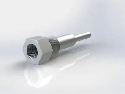 Ashcroft Threaded Stepped Thermowells Free 3D model