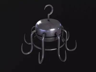 Meat Hook Low-poly 3D model purchase