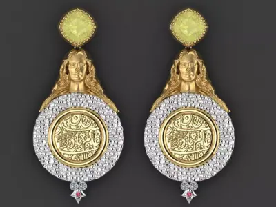 hammered  earring orginal design 3D print model