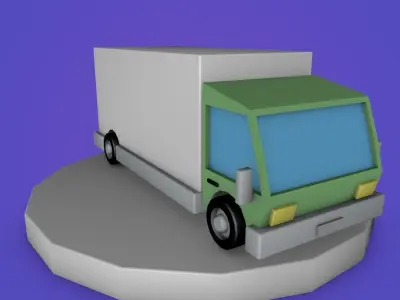 Low Poly Truck Low-poly 3D model buy