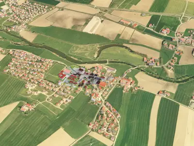 Little European village 3D model