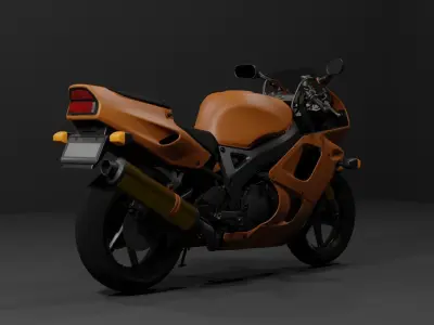 Honda CBR 900-rr fireblade 1992 Low-poly 3D model