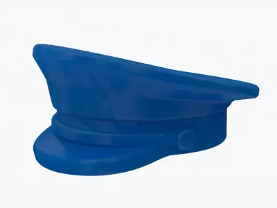 Lego detailed Police hat Low-poly 3D model