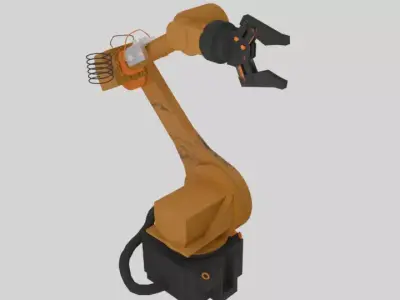 Industrial Robot Low-poly 3D model