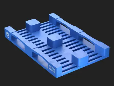 Plastic pallet 03 Low-poly 3D model