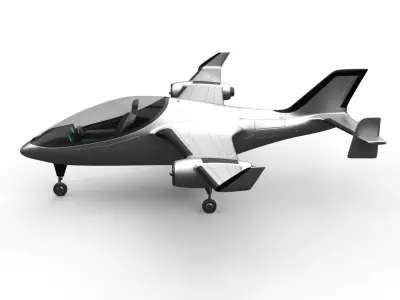 futuristic light aircraft 3D model