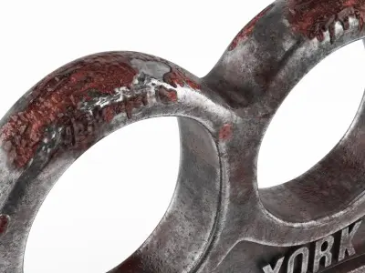 Old Vintage New York 1864 Steel Knuckle with Blood 3D model