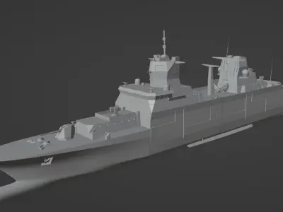 1-350 scale german F125-class Frigate 3D print model
