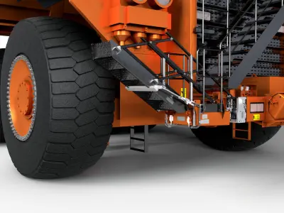 Rigged Hitachi Construction Machinery EH5000AC-3 Haul Truck 3D model