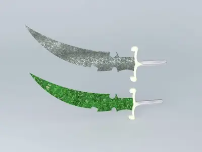 sabre pair of swords Free 3D model