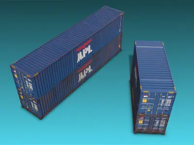Shipping Container 11 Low-poly 3D model