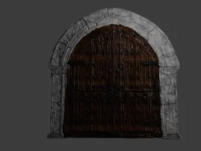 Timeless Passage The Arched Ironclad Door 3D model