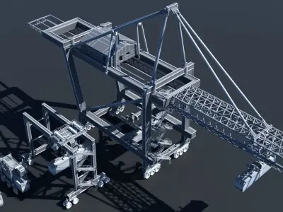 Cargo Crane Collection 3D model