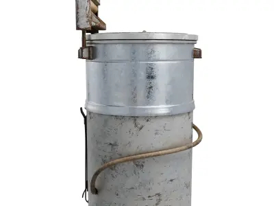 old soviet washing machine Low-poly 3D model