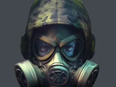 Helmet 3d model military combat Military Low-poly Low-poly 3D model 41