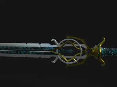 Fantasy Swords Vol 1  combo 4in1 Low-poly 3D model