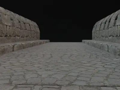 Stone Bridge Free low-poly 3D model purchase