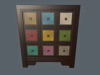 Game Ready Commode Low-poly 3D model
