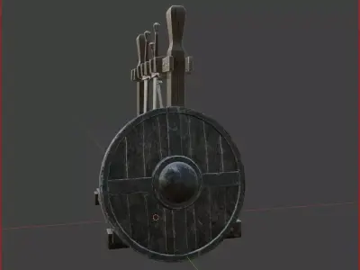 WeaponRack Low-poly 3D model