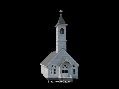 Small Church 3D Model Pack