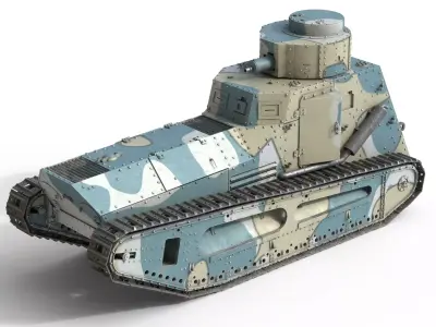 LK II Light Tank Low-poly 3D model