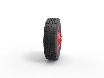 Front wheel of Pickup Truck Scale 1 to 25 3D print model