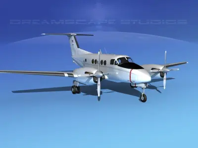 Beechcraft UC-12Q Huron V12 US GOV 3D model