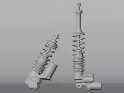 X2 Shark Factory Suspension for Vespa Low-poly 3D model