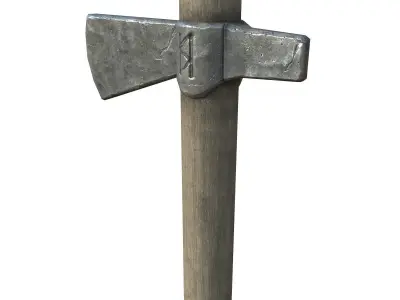 Battle-Axe axe Low-poly 3D model