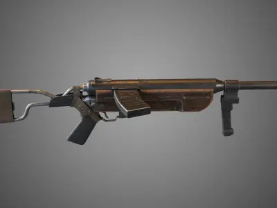 MK-1 gun Low-poly 3D model
