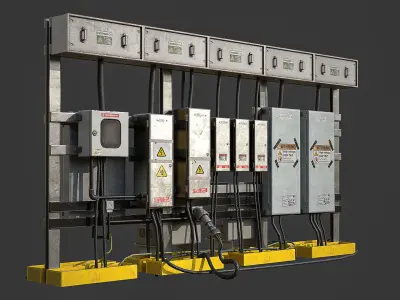 control panel Low-poly 3D model get