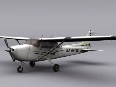 Cessna 172  Low-poly 3D model