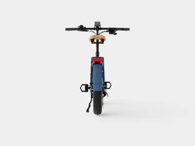 Matte Blue Bike Low-poly 3D model