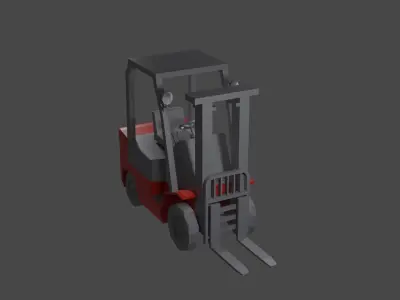 Fork Lift Low-poly 3D model