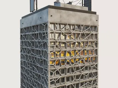 Building Skyscraper City Town Downtown Office Space Work Street Low-poly 3D model shop