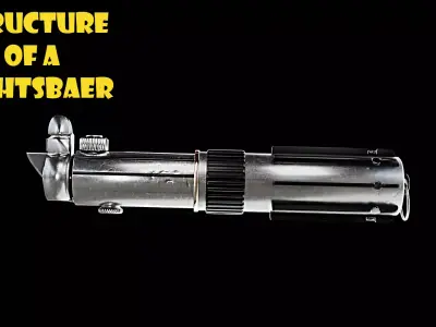 Lightsaber Core Animation  Blend Only Low-poly 3D model