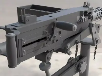 Browning M2 -  High Poly 3D model