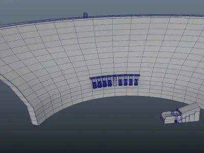 Turkish Hydro Electric Dam Power Plants Low-poly 3D model