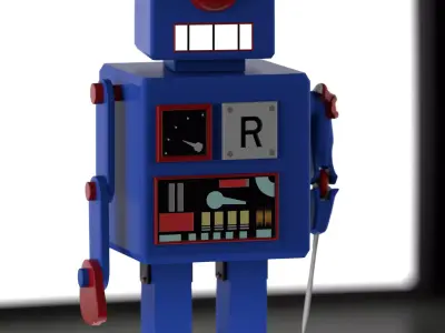 Sci-Fi Robot 3D model 8