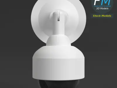Wall mounted dome surveillance camera 3D model